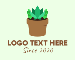 Cactus - Succulent Gardening Pot logo design