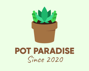 Pot - Succulent Gardening Pot logo design