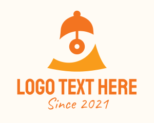 Optometrist - Orange Eye Bell logo design