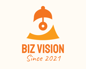 Orange Eye Bell logo design