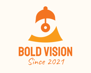 Orange Eye Bell logo design