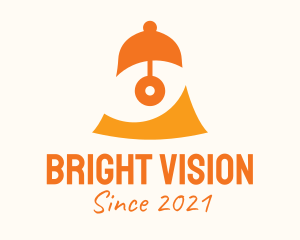 Pupil - Orange Eye Bell logo design