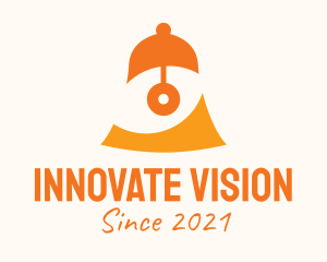 Orange Eye Bell logo design