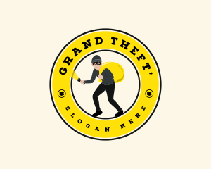 Burglar Thief Criminal logo design