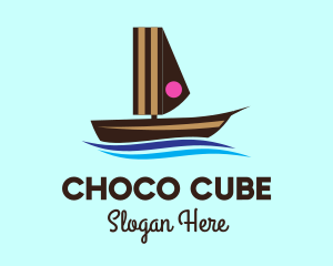 Sweet - Cake Sailing Boat logo design