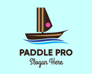 Cake Sailing Boat logo design