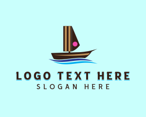 Boat - Cake Sailing Boat logo design