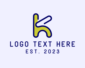 Chair - Media Letter K logo design