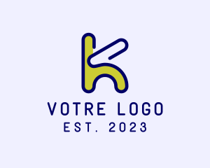 Web Developer - Media Letter K logo design
