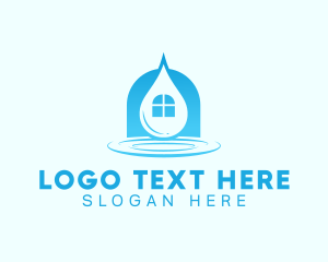 Clean - Droplet Window Cleaner logo design