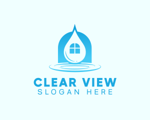 Droplet Window Cleaner logo design