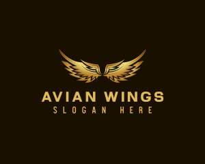Golden Avian Wings logo design