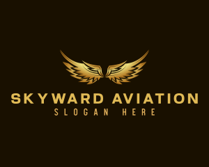 Golden Avian Wings logo design