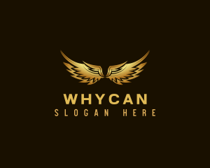 Airline - Golden Avian Wings logo design