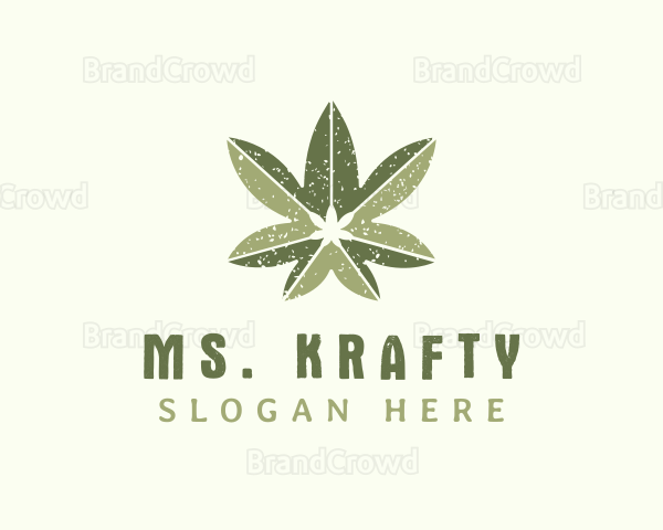 Green Herbal Marijuana Logo