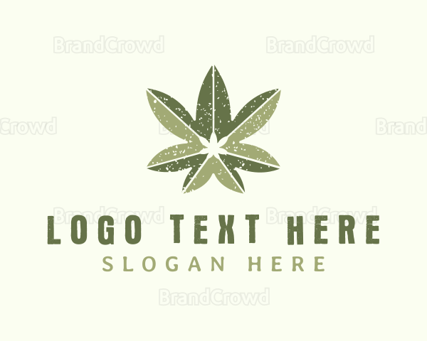 Green Herbal Marijuana Logo