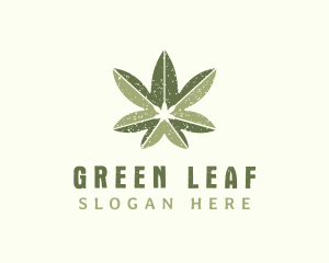 Green Herbal Marijuana logo design