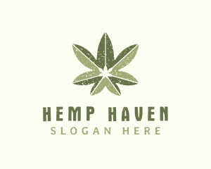 Green Herbal Marijuana logo design