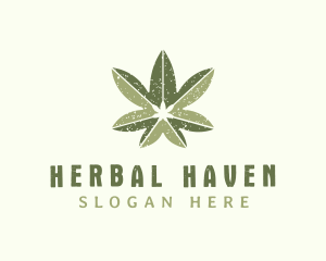 Herbal - Green Herbal Marijuana logo design