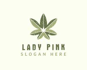 Nature - Green Herbal Marijuana logo design