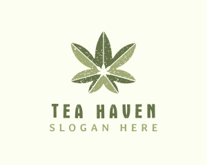 Green Herbal Marijuana logo design