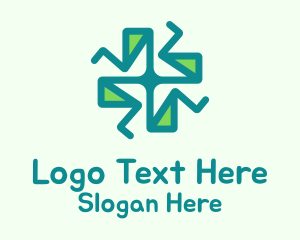 Doctor - Abstract Green Cross logo design