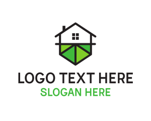 Rental - Minimalist Hexagon House logo design