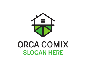 Minimalist Hexagon House Logo