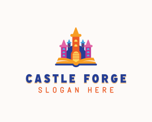 Kindergarten Castle Book logo design