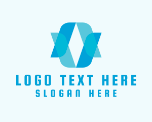 Network - Digital Startup Letter V logo design