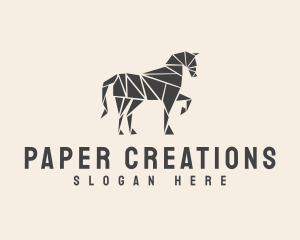 Papercraft - Generic Horse Paper logo design