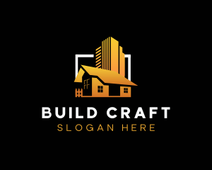 House Building Construction logo design