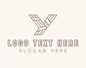 Accessories - Minimalist Wood Plank Letter Y logo design