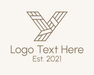 Wooden - Wooden Letter Y logo design