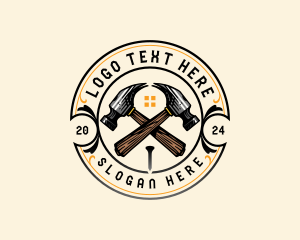 Maintenance - Hammer Carpentry Nail logo design