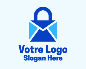 Mail Envelope Lock  Logo