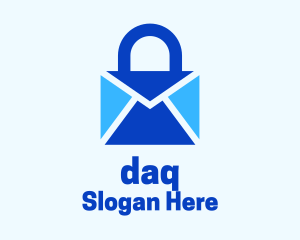 Mail Envelope Lock  Logo