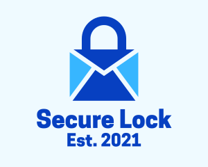 Lock - Mail Envelope Lock logo design