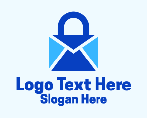 Mail Envelope Lock  Logo