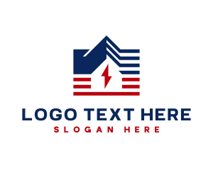Electrical - Stripe House Lightning Energy logo design