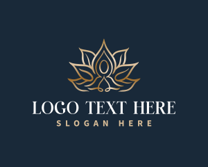 Relax - Elegant Yoga Lotus logo design