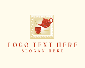 Delicate - Asian Teapot Cup logo design