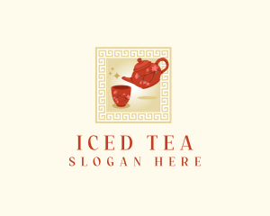 Asian Teapot Cup logo design