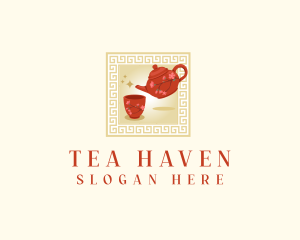 Asian Teapot Cup logo design