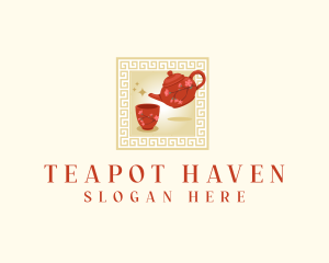 Asian Teapot Cup logo design