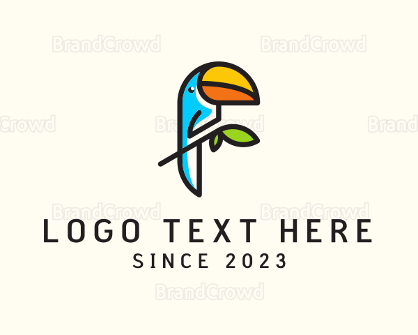 Cute Toucan Bird Logo