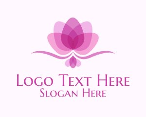 Feminine Lotus Flower Logo