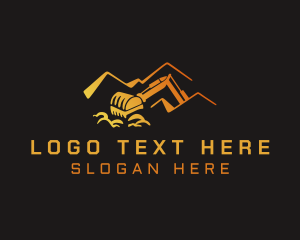 Excavation - Gradient Mountain Machinery logo design