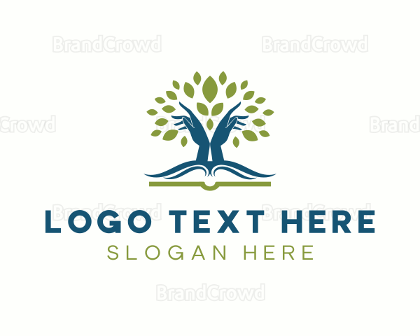 Hand Tree Book Logo