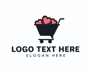 Goods - Shopping Cart Hearts logo design